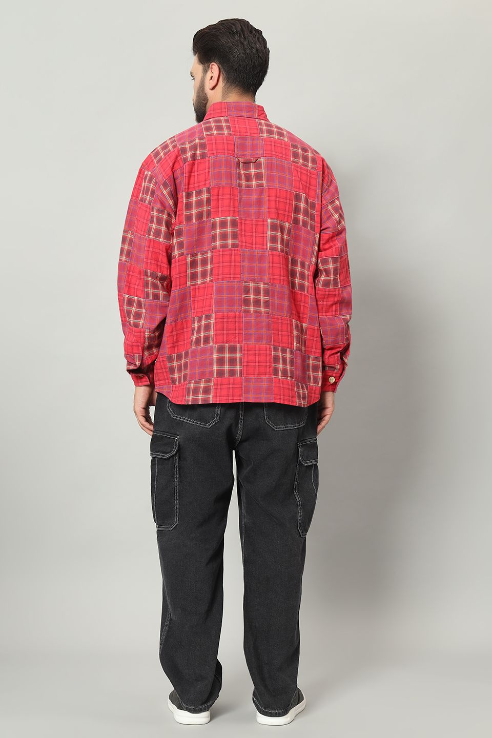 The Kashi Limited Edition Upcycled Patchwork Check Shirt | Loose-Fit Cotton