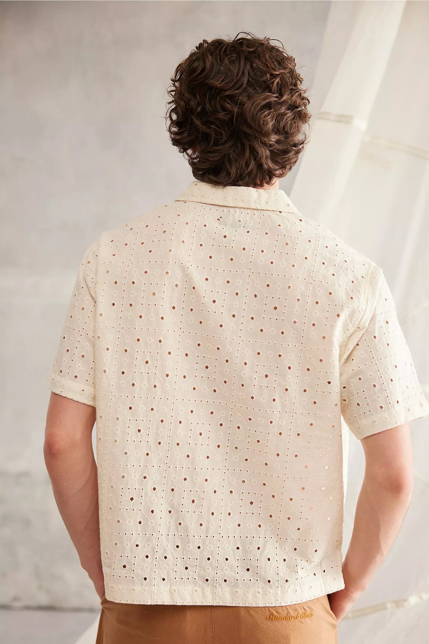 Star White Eyelet Cabana Shirt with Camp Collar – RESÓRE BLANC RESÓRE BLANC